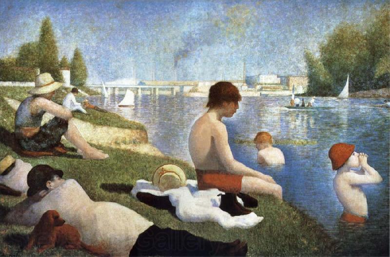 Georges Seurat Bathers of Asnieres Norge oil painting art